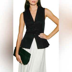 Reformation Oakley Vest in Black